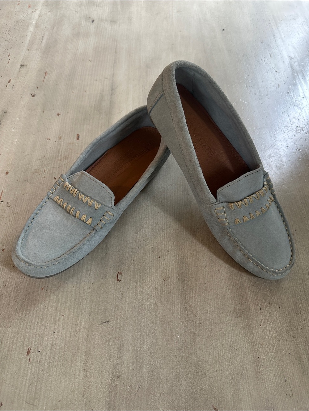 Piero Masetti Suede Loafers, Women’s Size 8.5
